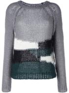 Erika Cavallini 'semicouture' Pullover, Women's, Size: Large, Grey, Acrylic/polyamide/mohair