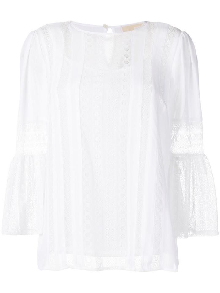Michael Michael Kors Lace Panels Blouse - White