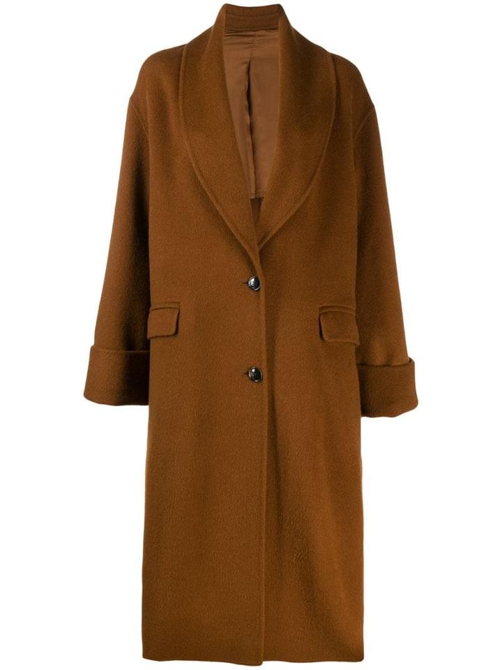 Joseph Oversized Single-breasted Coat - Brown
