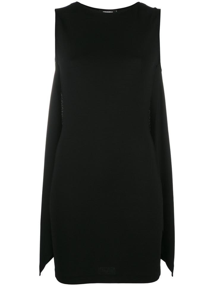 Dsquared2 Fitted Cape Style Dress - Black