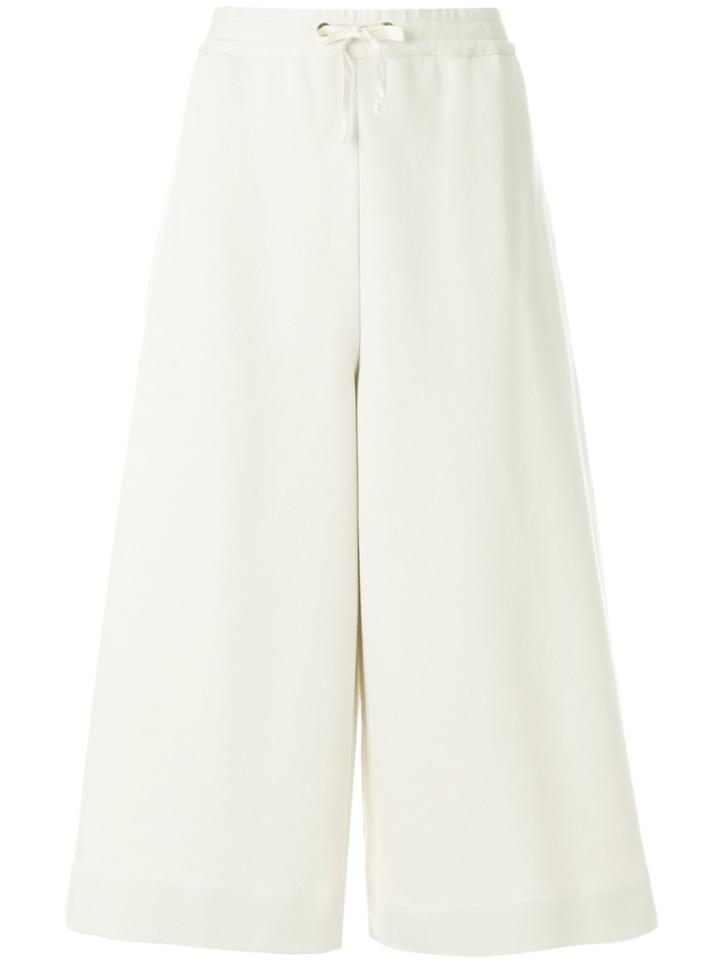 Maison Margiela Cropped Wide Leg Track Pants - Nude & Neutrals