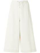 Maison Margiela Cropped Wide Leg Track Pants - Nude & Neutrals
