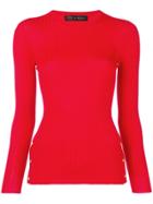 Versace Medusa Button Sweater - Red