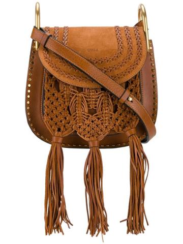 Chloé Small Braided Hudson Bag, Women's, Brown, Leather/suede/calf Suede