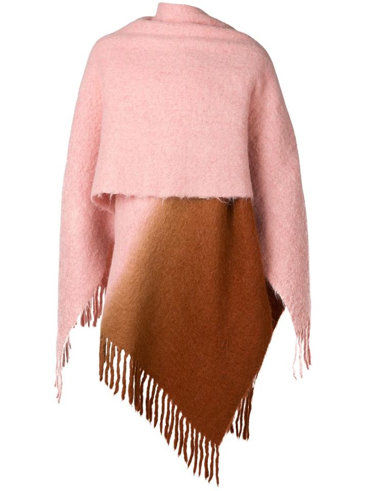 Acne Studios Kelow Dye Poncho Scarf - Brown