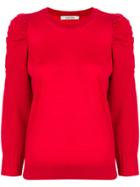 Dorothee Schumacher Ruffle Shoulder Sweater - Red
