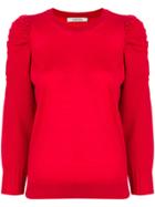 Dorothee Schumacher Ruffle Shoulder Sweater - Red