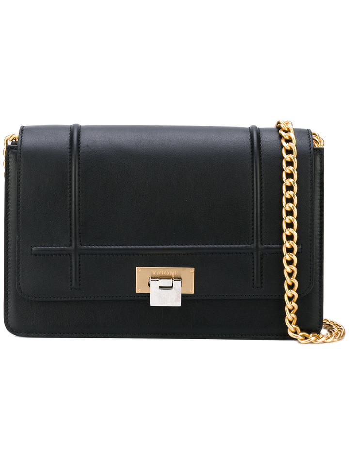 Visone - Lizzy Medium Shoulder Bag - Women - Leather/metal - One Size, Black, Leather/metal