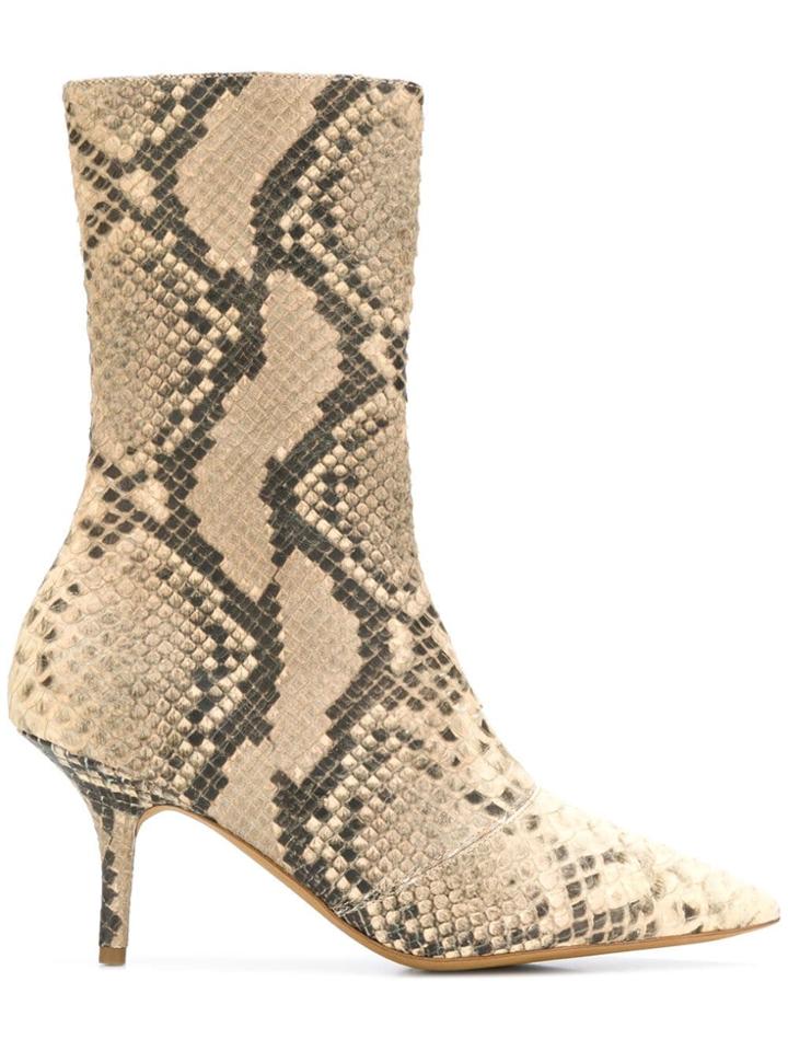 Yeezy Snake Pattern Boots - Nude & Neutrals