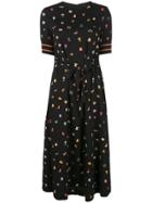 Undercover Mix Print Midi Dress - Black