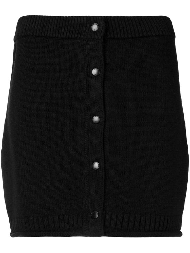 T By Alexander Wang Knitted Mini Skirt - Black