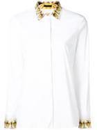 Versace Barocco Collar Print Shirt - White