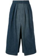 Loewe Cropped Wide-leg Trousers - Blue