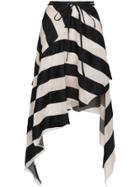 Marques'almeida Maled Asymmetric Stripe Skirt - Black