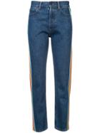Palm Angels Rainbow Side-stripe Jeans - Blue