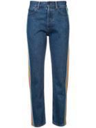 Palm Angels Rainbow Side-stripe Jeans - Blue