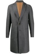 Lardini Reversible Single-breasted Coat - Grey