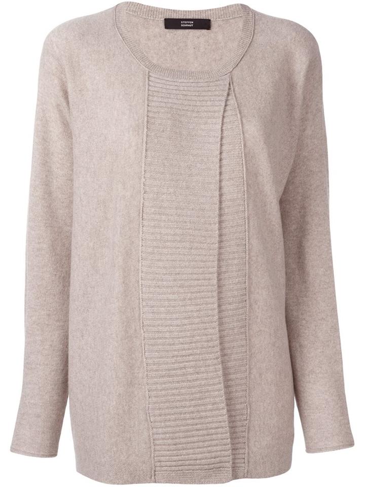 Steffen Schraut Wrap Detail Ribbed Jumper, Women's, Size: 38, Nude/neutrals, Cashmere