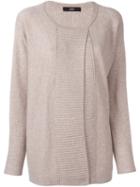 Steffen Schraut Wrap Detail Ribbed Jumper, Women's, Size: 38, Nude/neutrals, Cashmere