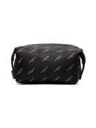 Balenciaga Black Logo Print Wash Bag