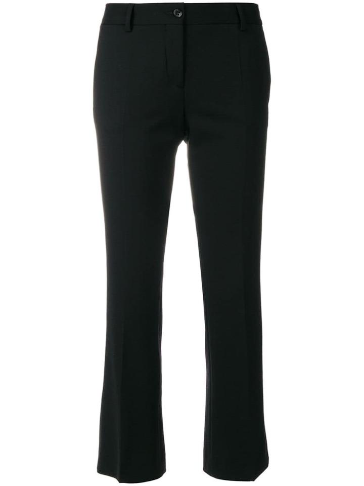 Alberto Biani Flared Cropped Trousers - Black