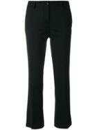 Alberto Biani Flared Cropped Trousers - Black