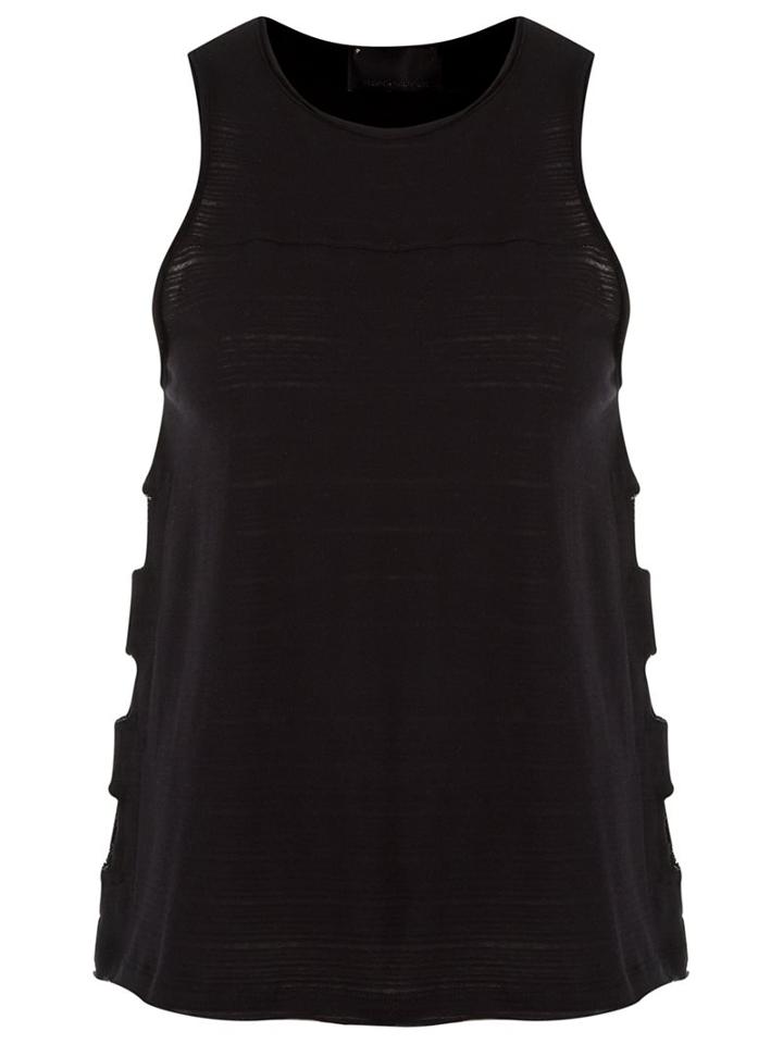 Andrea Bogosian Panelled Tank Top, Women's, Size: G, Black, Cotton