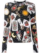 Dolce & Gabbana Playing Cards Cardigan - Black