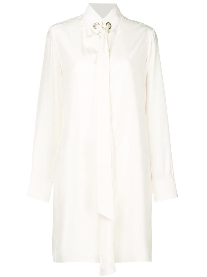 Chloé Pussy Bow Short Dress - Nude & Neutrals