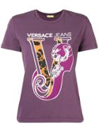 Versace Jeans Logo Print T-shirt - Pink & Purple