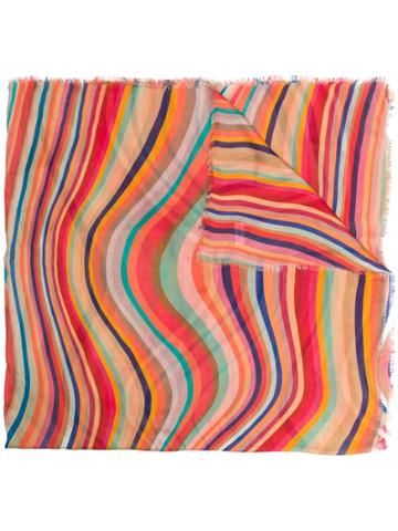 Paul Smith Wave Striped Scarf - Pink