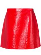 Courrèges Side Zip Mini Skirt - Red