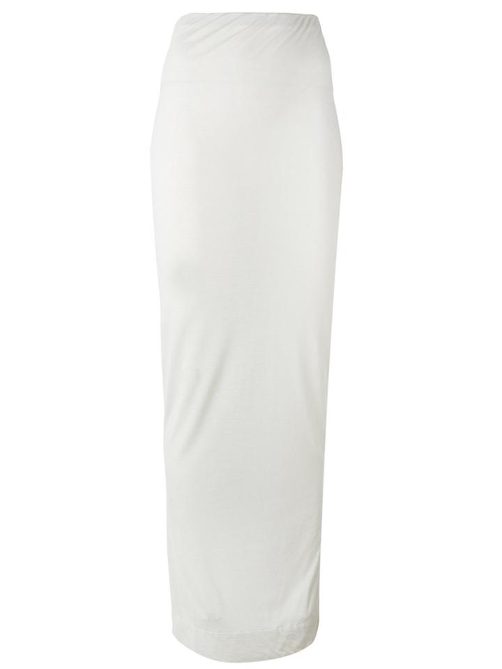 Rick Owens Lilies Jersey Long Asymmetric Skirt - Grey