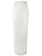 Rick Owens Lilies Jersey Long Asymmetric Skirt - Grey