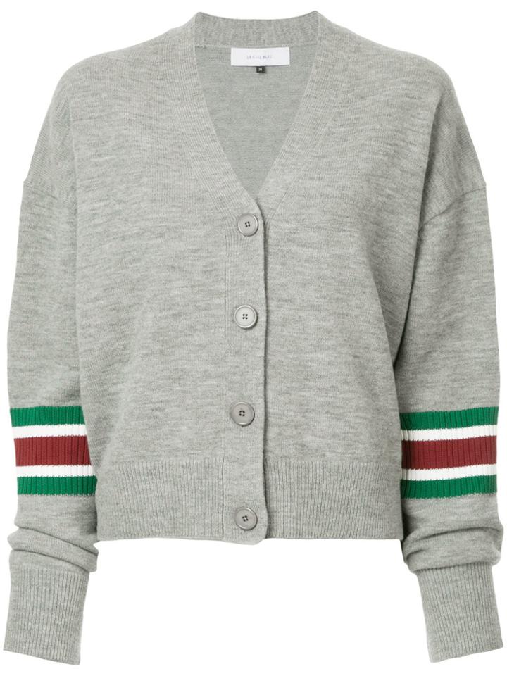 Le Ciel Bleu Contrast-panel Cardigan - Grey