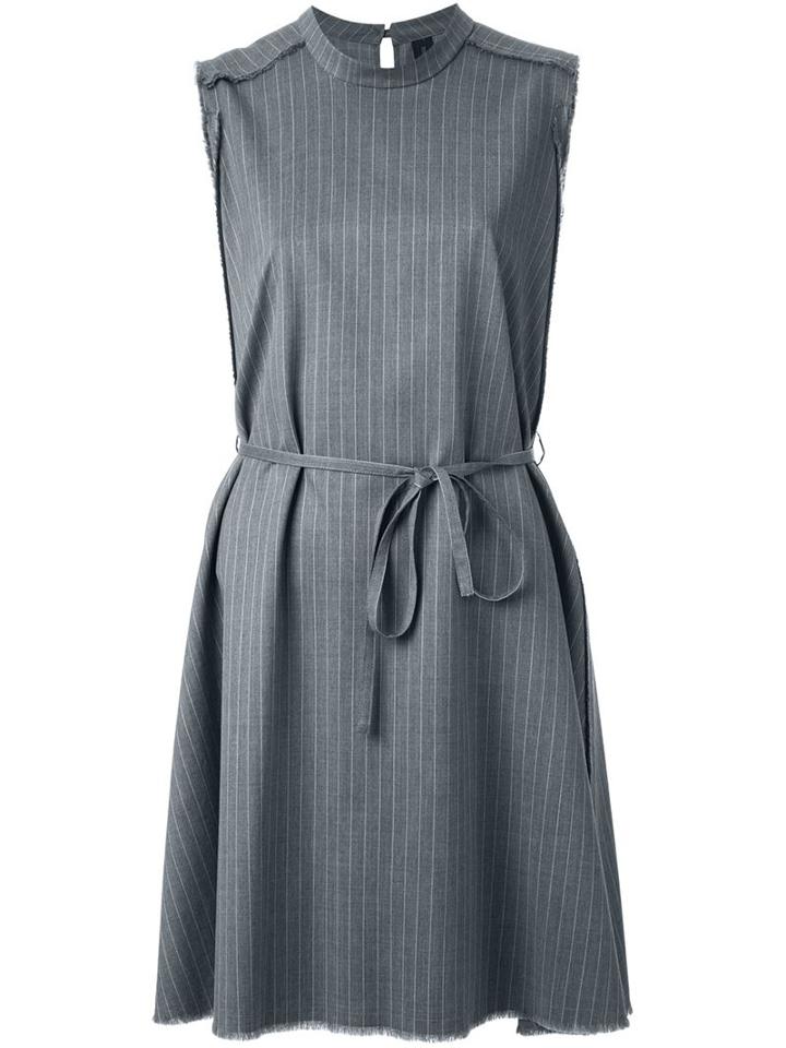 Mihara Yasuhiro Tie Fastening Pinstripe Dress