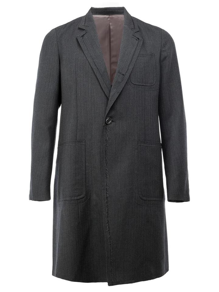 Undercover 'the Shepherd Undercover' Coat, Men's, Size: 4, Grey, Cupro/wool/cotton/nylon