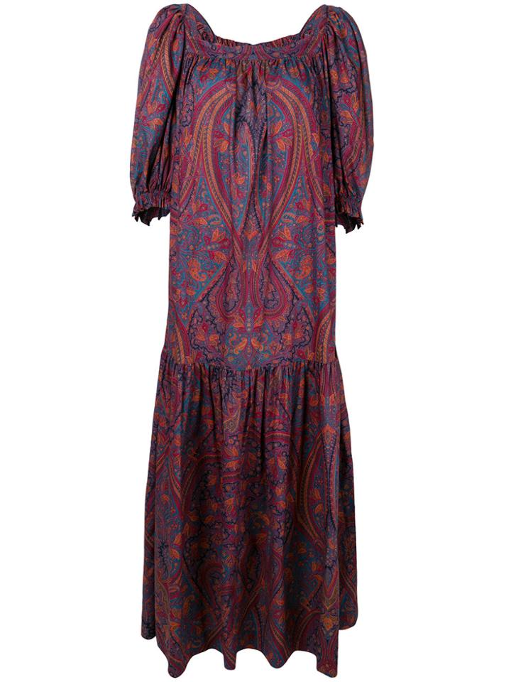 Yves Saint Laurent Vintage Paisley Pattern Maxi Dress - Multicolour