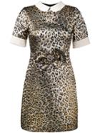 Gucci - Leopard Jacquard Lame Dress - Women - Silk/cotton/acrylic/metallized Polyester - 44, Black, Silk/cotton/acrylic/metallized Polyester