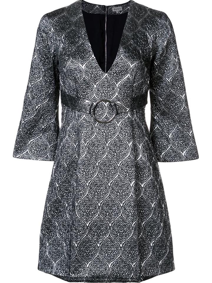 Suno V-neck Mini Dress