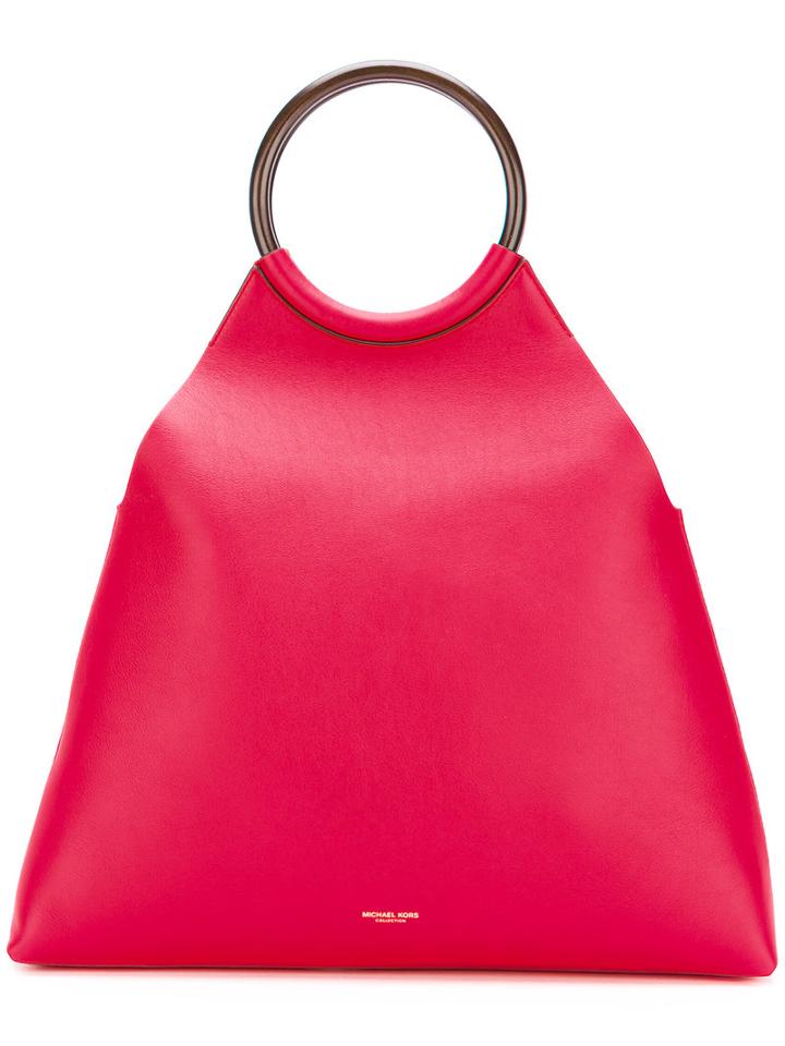 Michael Kors - Circle Handle Tote Bag - Women - Calf Leather - One Size, Women's, Pink/purple, Calf Leather
