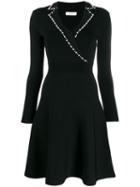 Sandro Paris Faux-pearl Trim Dress - Black
