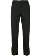 Johnundercover Contrast Cuff Stripe Trousers - Black