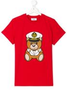 Moschino Kids Teen Captain Teddy T-shirt - Red