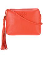 Tory Burch - Embossed Logo Crossbody Bag - Women - Leather - One Size, Yellow/orange, Leather