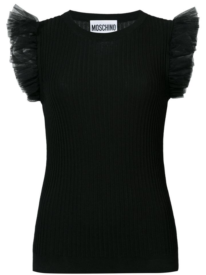 Moschino Cap Sleeve Sweater - Black