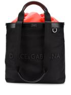 Dolce & Gabbana Rubberised Logo Shopping Bag - Black