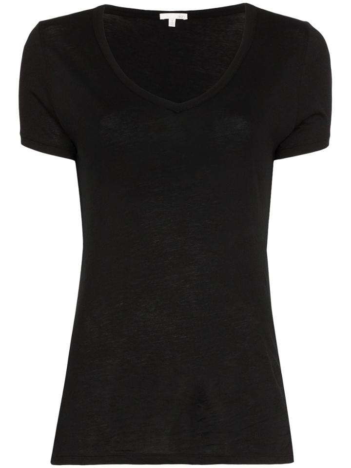 Skin V-neck T-shirt - Black
