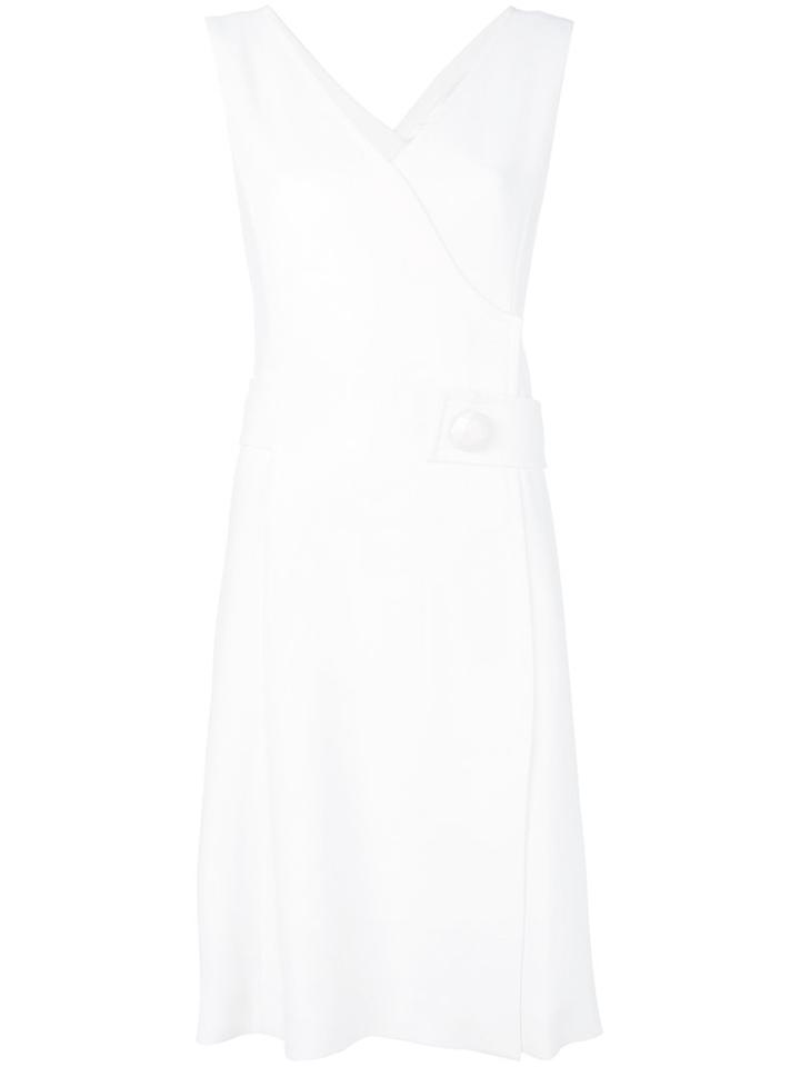 Goat - Estella Pinafore Dress - Women - Polyester/acetate/wool - 8, White, Polyester/acetate/wool