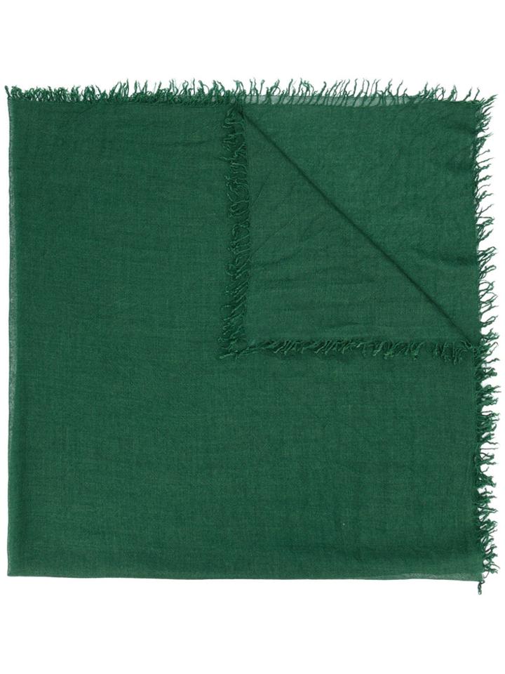 Faliero Sarti Frayed Scarf - Green